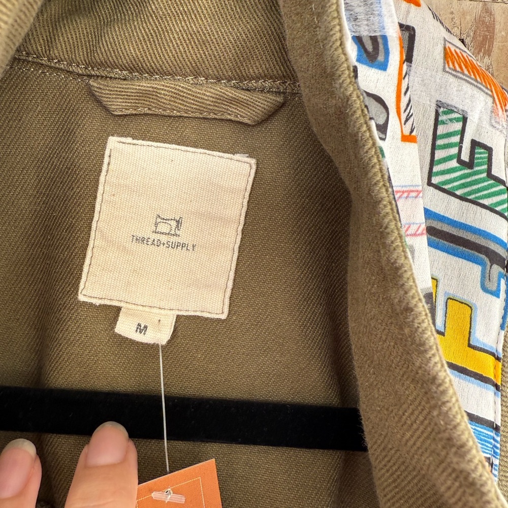 Designer Multicolor Patterned Olive Jacket - image 5